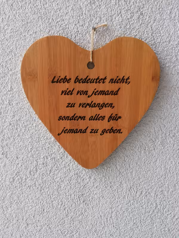 Herz mit Spruch